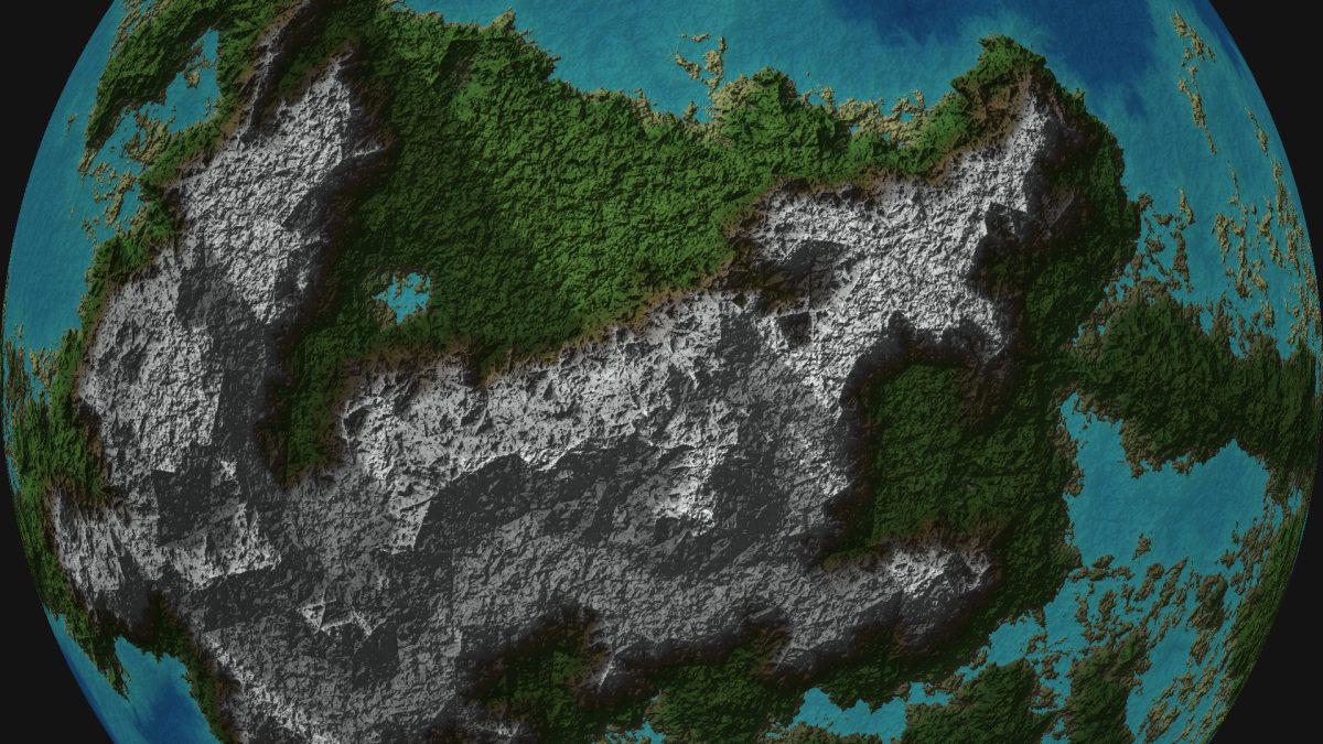 A mountain range from far away