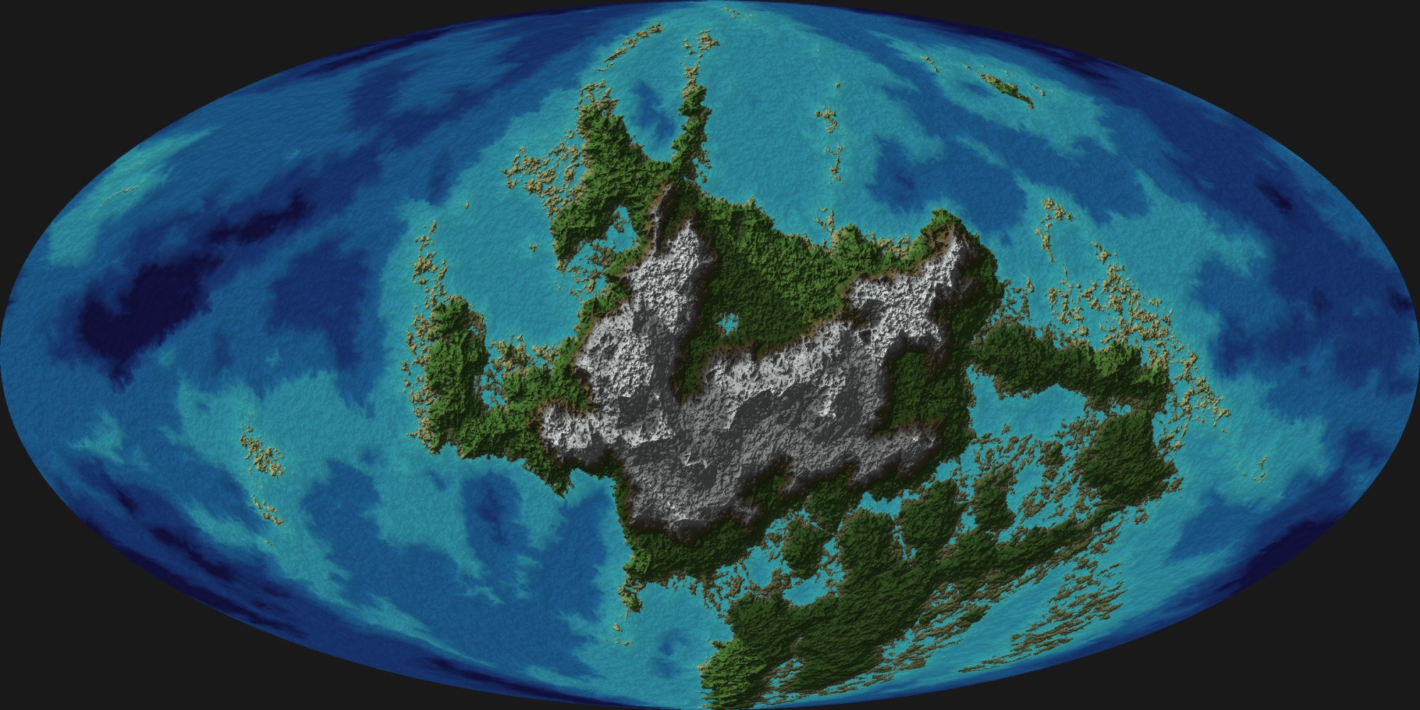 The whole world in the Mollweide projection